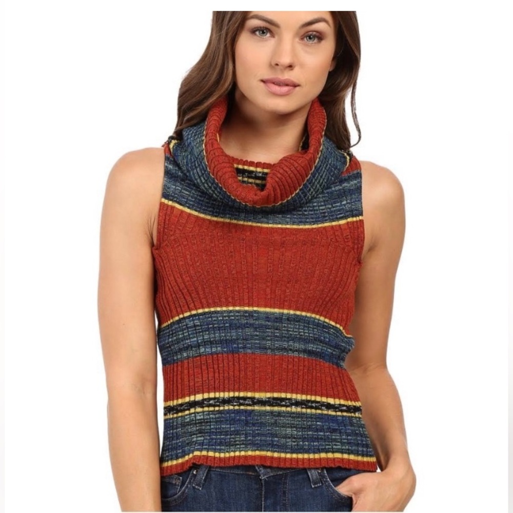 Free people Carly cowl neck sweater tank size large